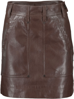 cargo leather miniskirt
