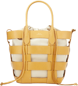 woven leather tote bag