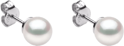 18kt white gold Classic 7mm Akoya pearl stud earrings
