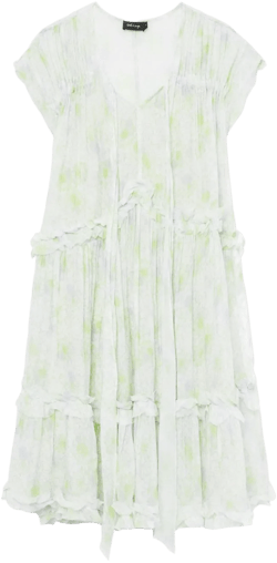 floral-print ruffled mini dress