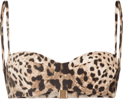 leopard-print bikini top