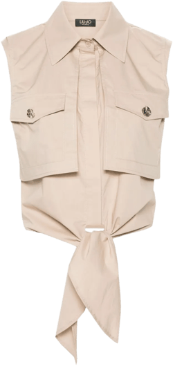 layered tie-fastening vest