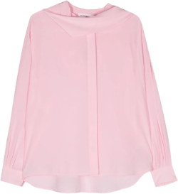 silk hooded blouse