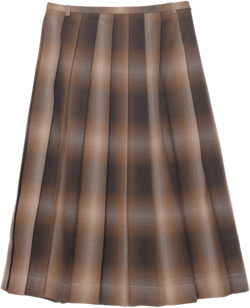 checked pleated skirt 