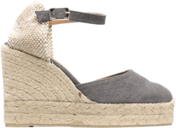 woven wedge-heel espadrilles
