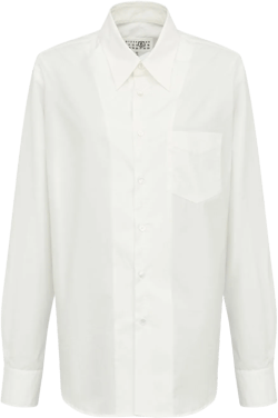 slash-detail cotton shirt