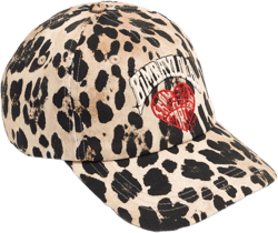 animal-print cotton cap 