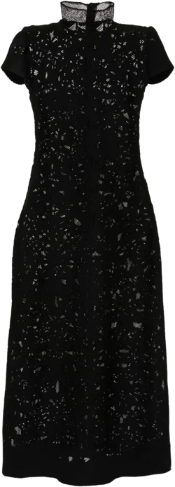 floral-mesh maxi dress