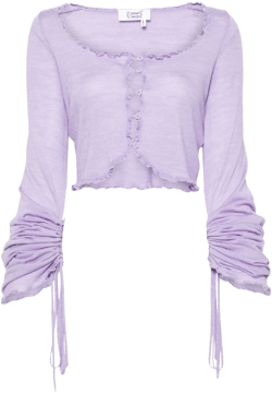 ruffled wool cardigan 