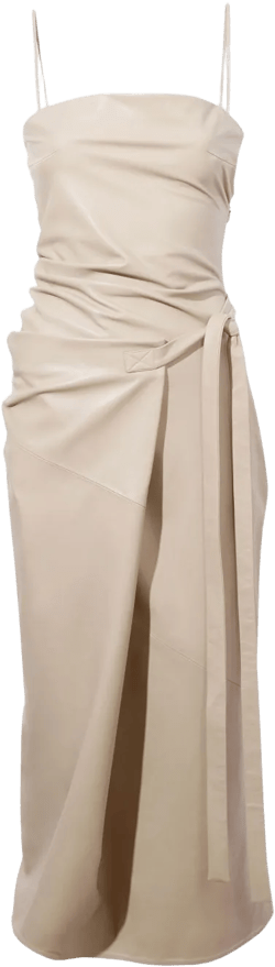 Delancy leather midi dress 