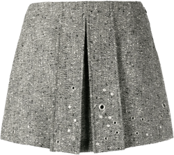 rivet-detail pleated mini skirt