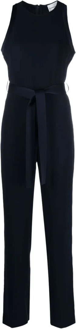 belted straight-leg jumpsuit