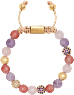 amethyst-quartz beaded bracelet