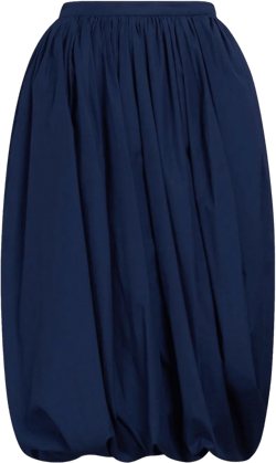puffball-hem midi skirt