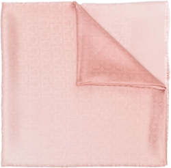 Gancini-jacquard wool-silk scarf