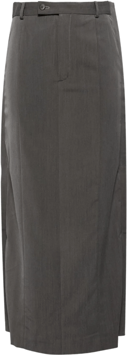 wool straight maxi skirt