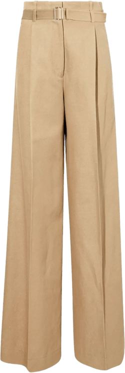 Dana wide-leg cotton-linen trousers