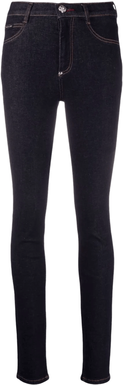 high-waisted skinny jeans
