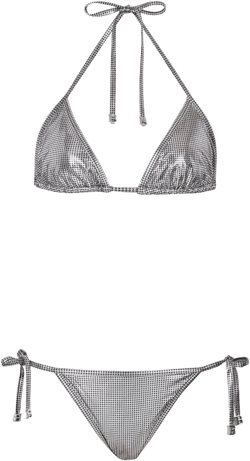 metallic-finish bikini set 