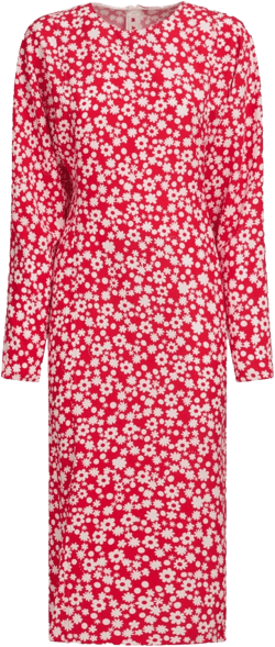 floral-print midi dress