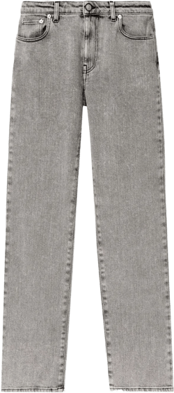 stretch-cotton straight-leg jeans