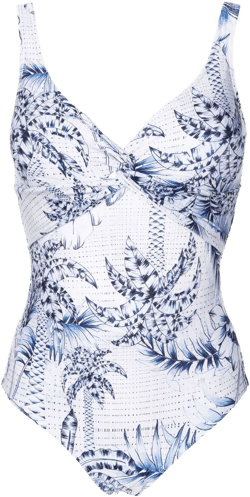 palm-tree print swimsuit 