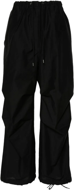drawstring wide-leg trousers