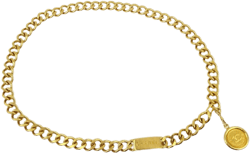 1990-2000s gold plated Medallion chain belt