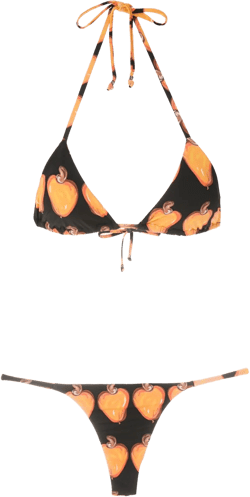 pear-print bikini set 