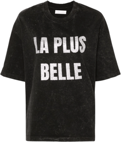 glitter-print washed T-shirt