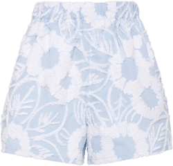 floral embroidered shorts