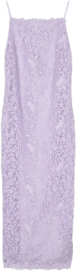 floral-lace square-neck dress 
