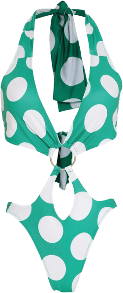 polka-dot swimsuit