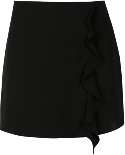 ruffle-detail high-waist skirt