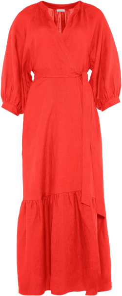 Joie linen wrap dress