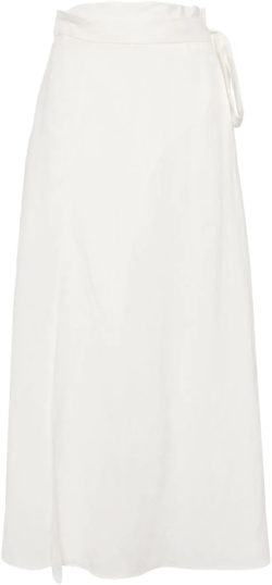 high-waisted wrap skirt