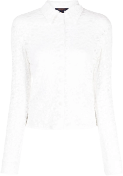 2000s long-sleeve lace shirt