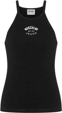 cotton blend logo tank top