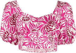 floral-print short-sleeve top
