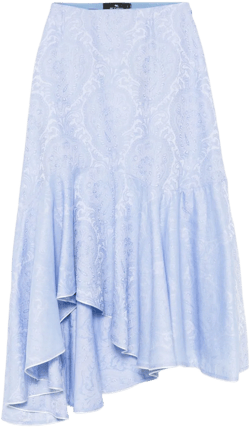 paisley-jacquard midi skirt