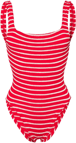 candy-stripe crinkled swimsuit