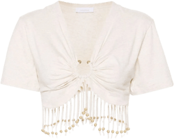fringed cotton crop top