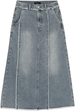 distress denim skirt