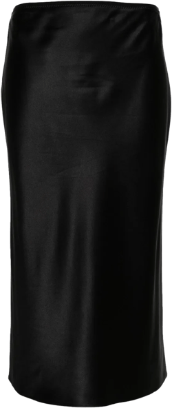 elasticated-waist silk skirt 