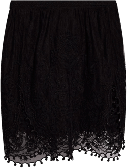 Viny lace-detailing mini skirt