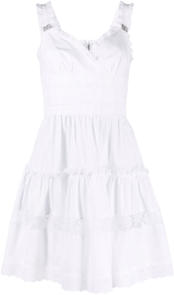 broderie-anglaise tiered minidress