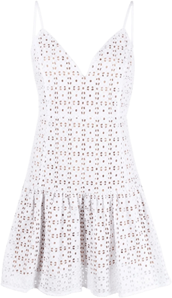 Sangallo eyelet mini-dress