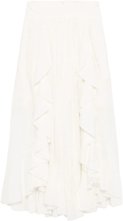 ruffled maxi skirt