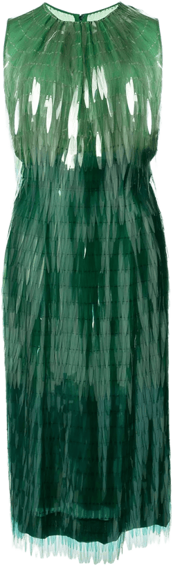 gradient-effect sequin embellished dress