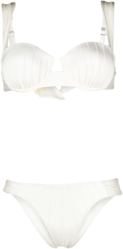 underwire-cup tie-fastening bikini set
